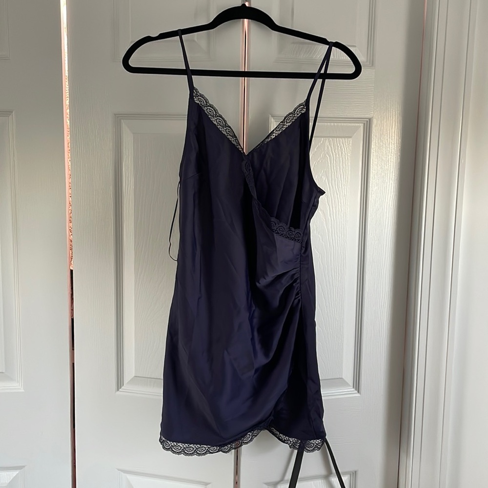 Lace trim slip dress
